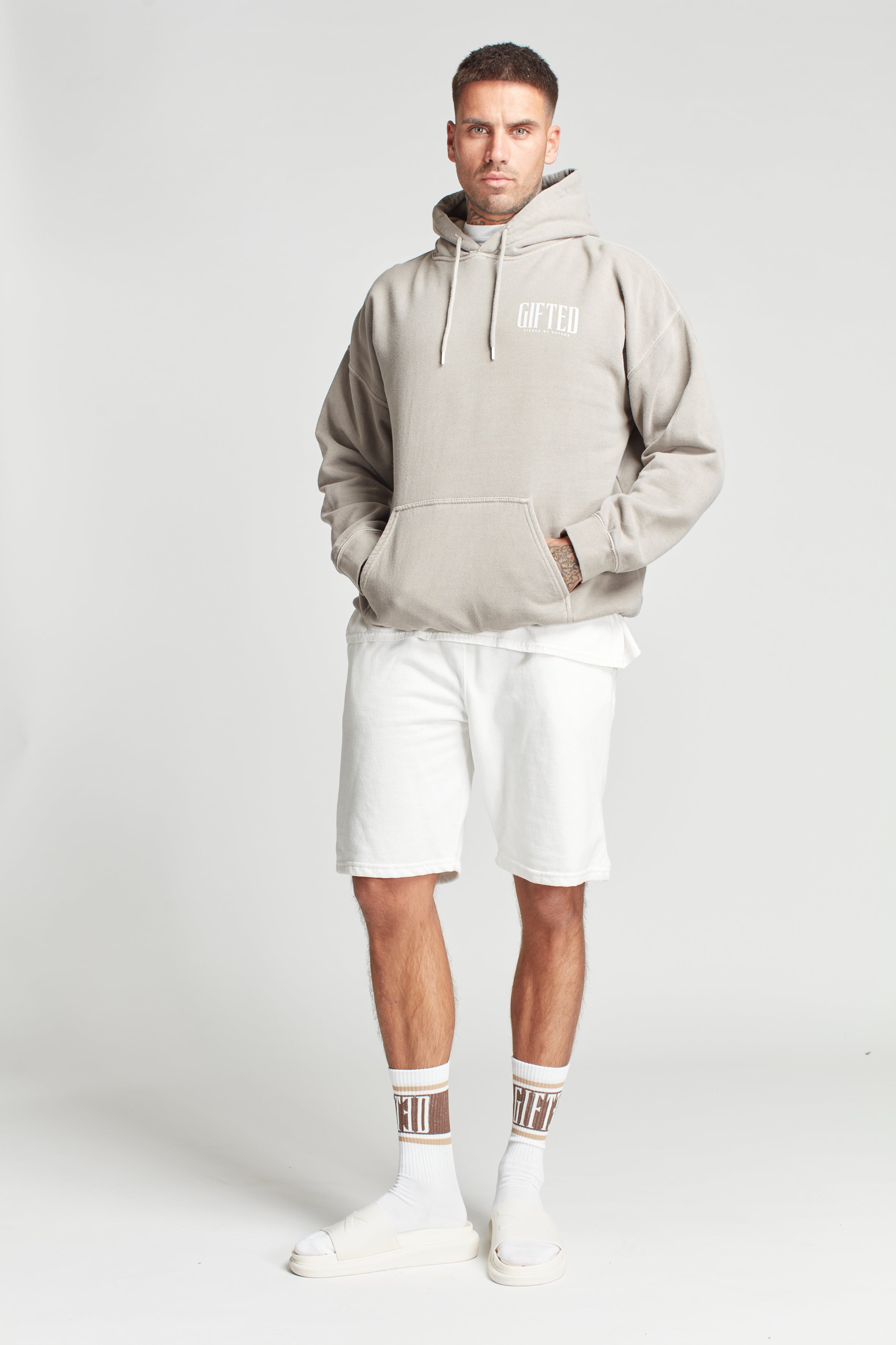 GH GIFTED ALWAYS HOODY - Stone - GiftedHeroes