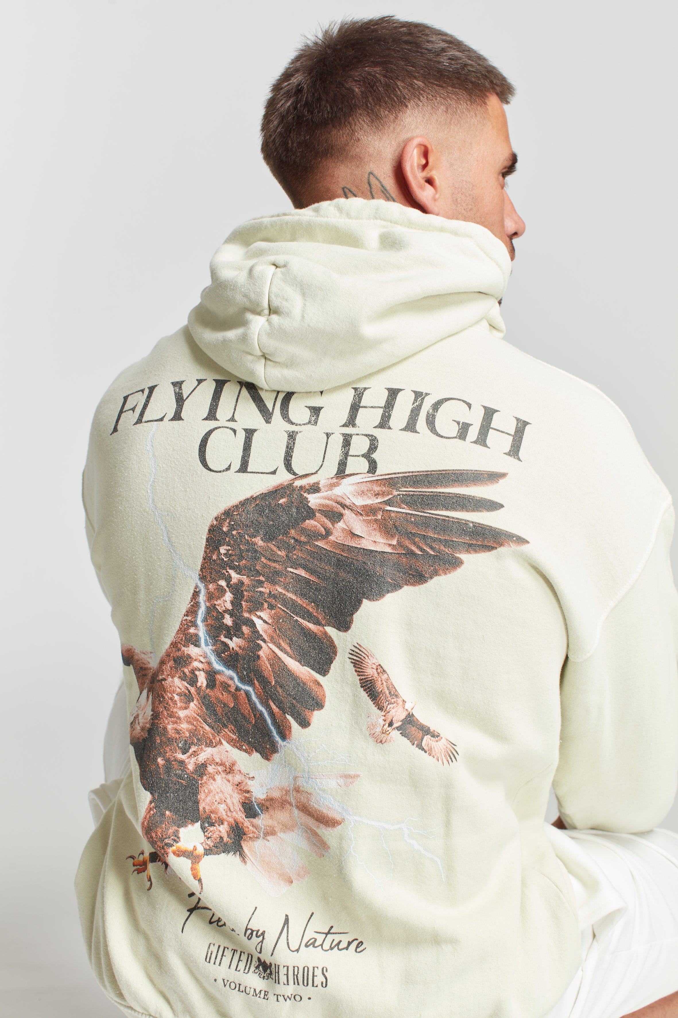 GH FLYING HIGH HOODY - Vintage white - GiftedHeroes