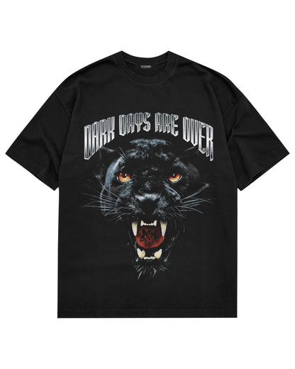 Dark Days Are Over Panther Tee - Acid Black