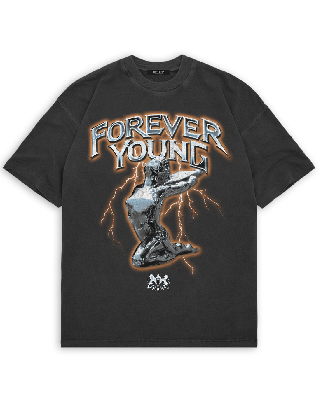 Forever Young Tee - Washed Charcoal