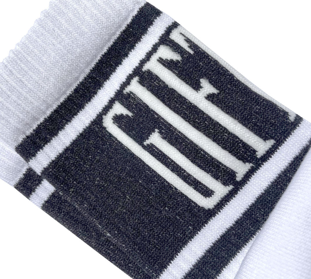 GIFTED STRIPE SOCKS White/Black - GiftedHeroes