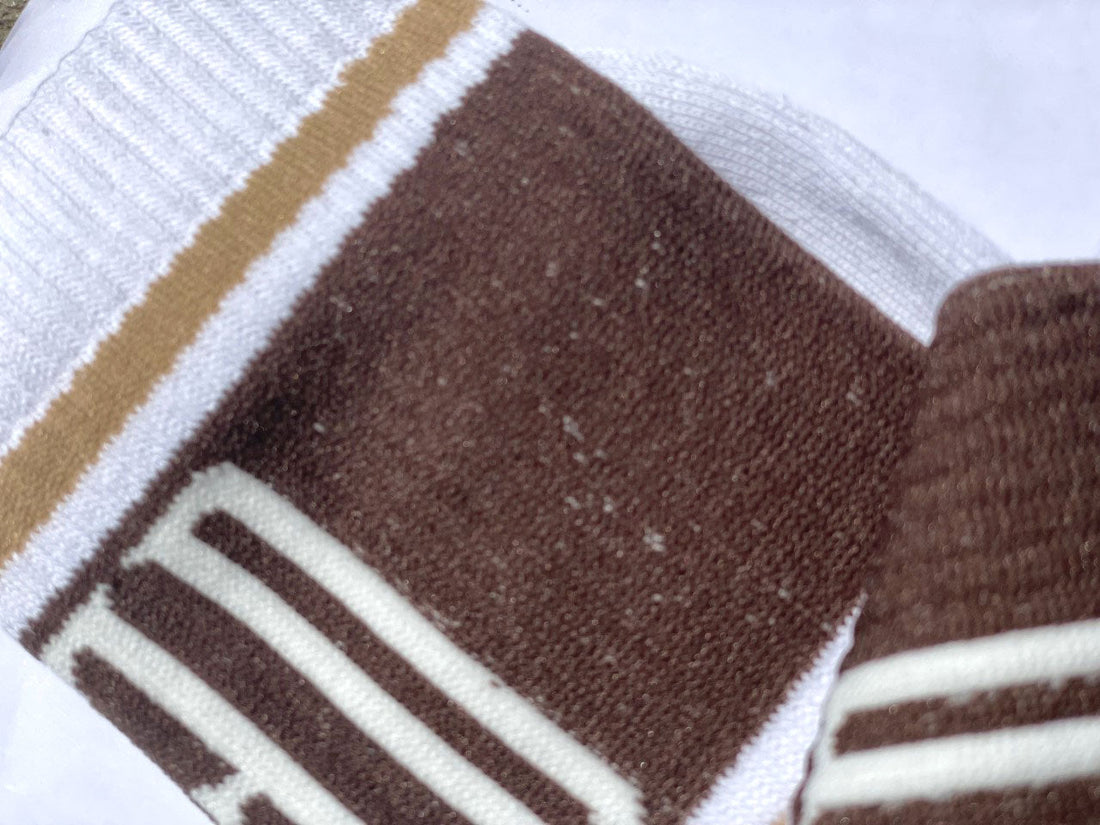 GIFTED STRIPE SOCKS White/Taupe - GiftedHeroes