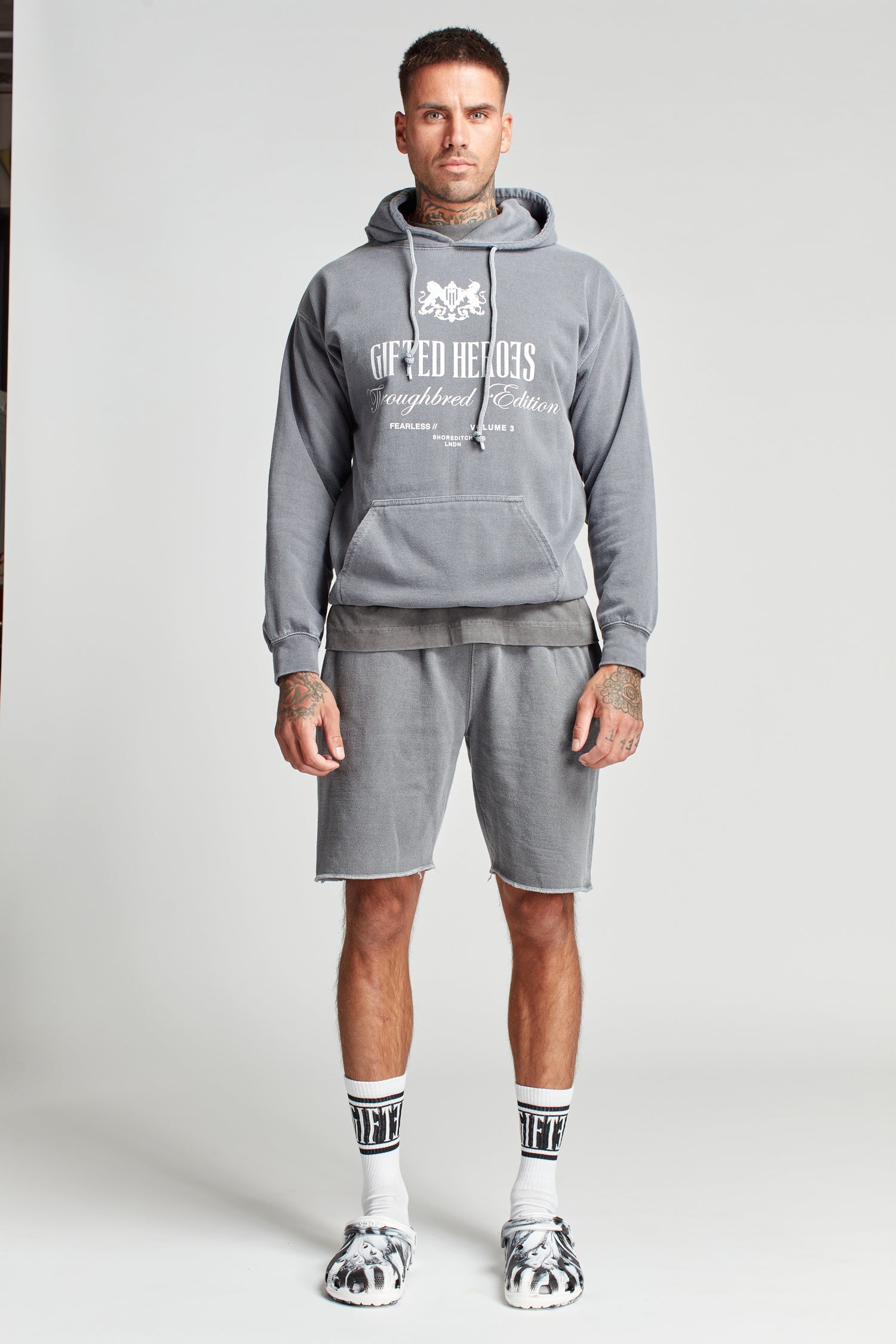 GH THOROUGHBRED HOODY - Charcoal - GiftedHeroes