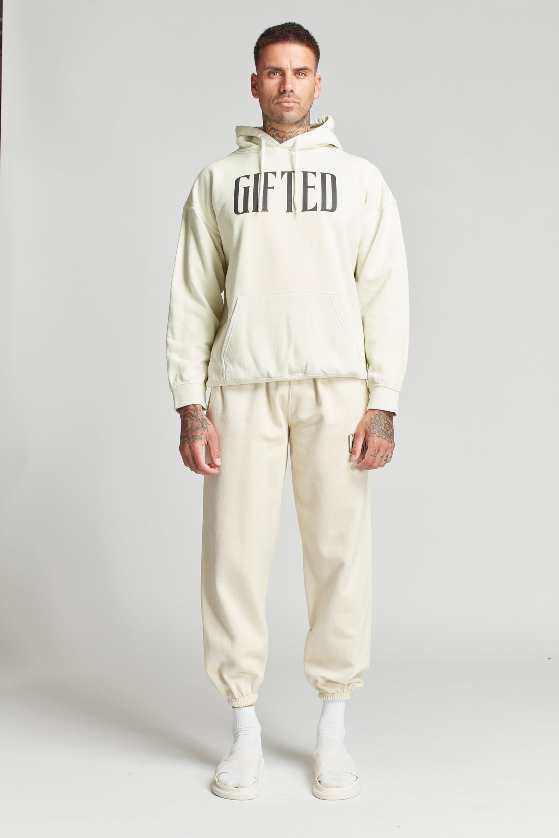 GH LOGO HOODY - Vintage white - GiftedHeroes