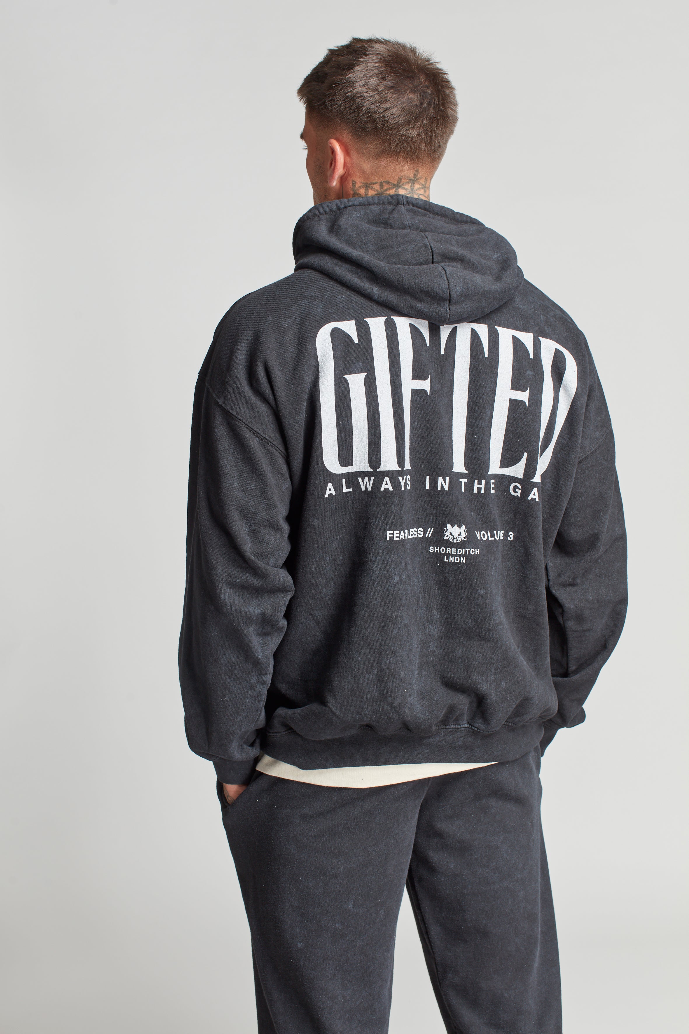 GH GIFTED ALWAYS HOODY - washed Black - GiftedHeroes